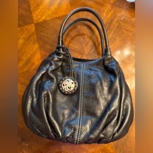 EUC Brighton Tatum All Black Handbag RARE All Black